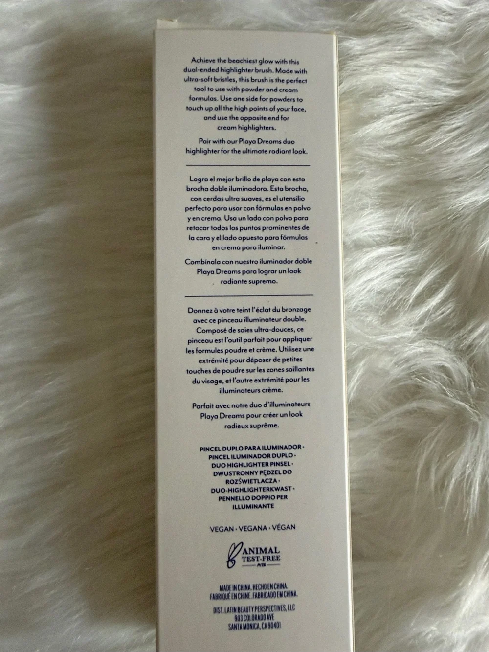 Tresluce Beauty B203 Duo Highlighter Brush - Navy Blue